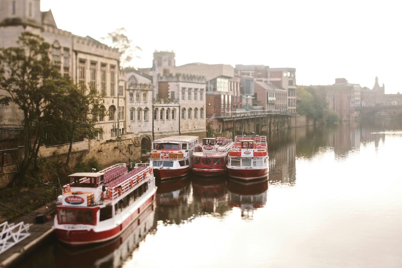 Canon TS-E 45mm F2.8 Tilt-Shift sample photo. Four red cruise ships photography