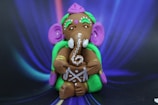 A beautifully crafted eco-friendly Ganesh idol made of natural clay.