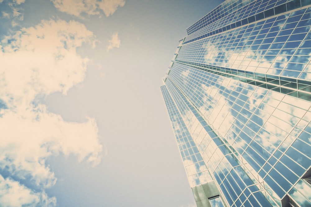 low angle photography of high-rise building