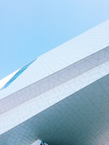 low angle orthography of gray concrete building