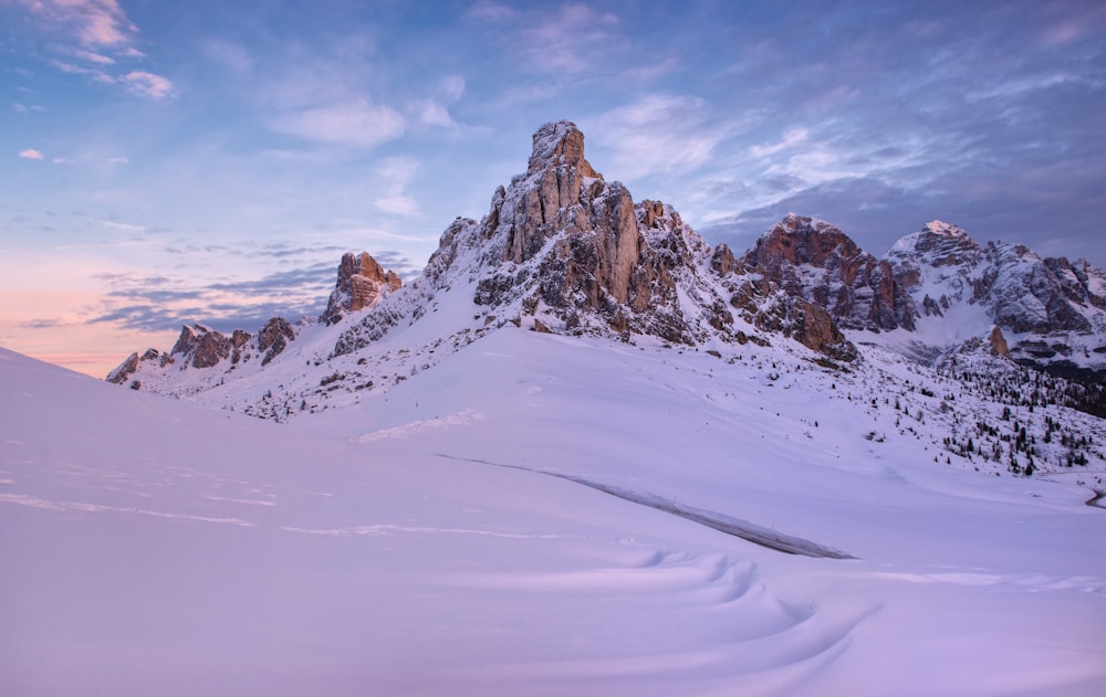 snowfield near mountain alps