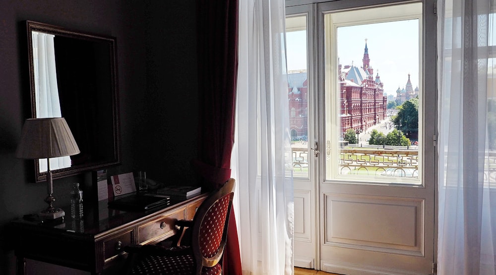 glass door with view outside