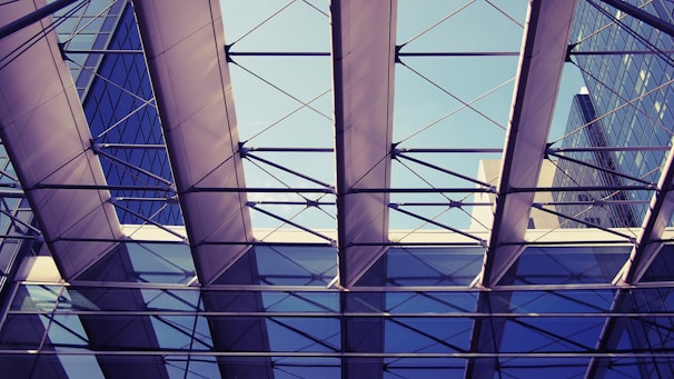 Modern steel structure of an Istanbul plaza with glass and metal elements