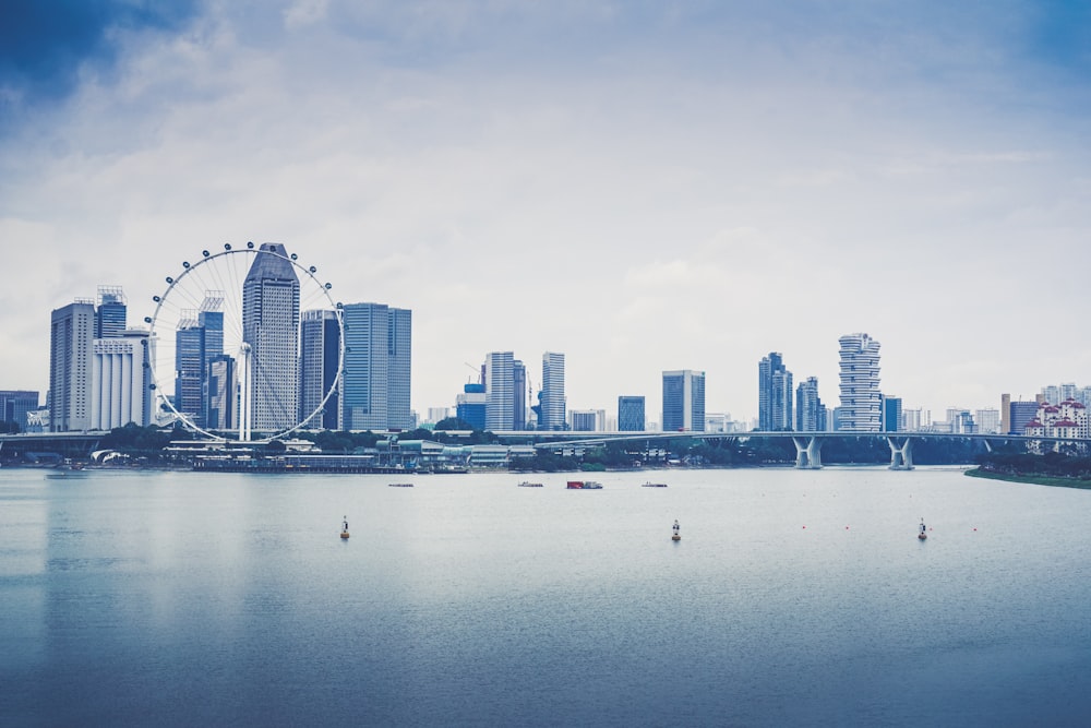 skyscrapers near body of water