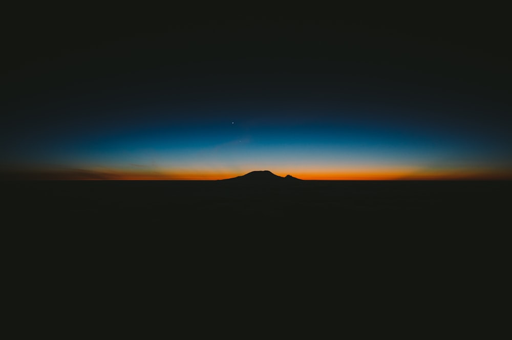 silhouette of mountain