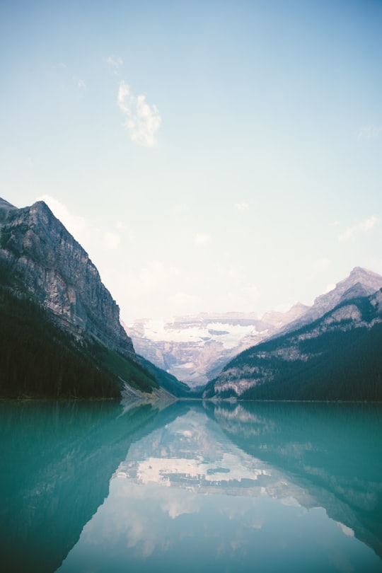 photo of two mountains in Banff National Park Canada