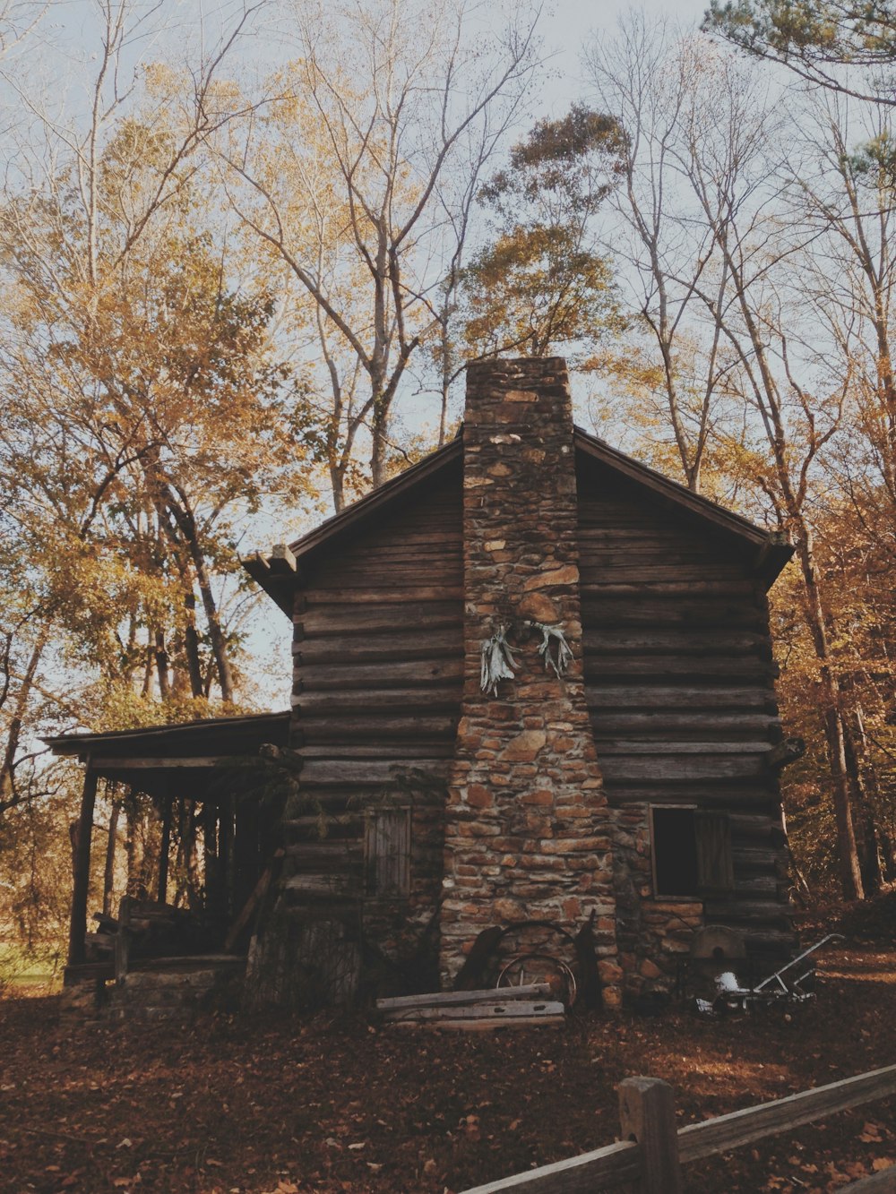 Maison entourée d’arbres pendant la journée