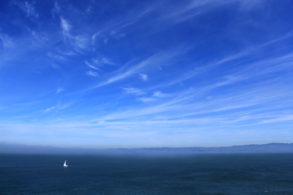 blue sea and sky horizon