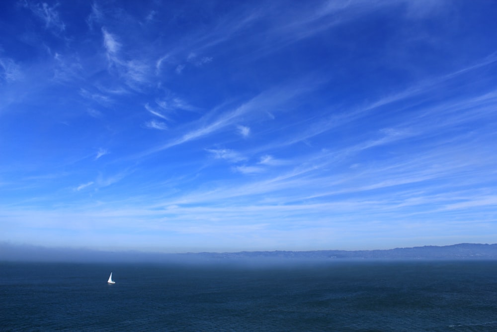 mar azul e horizonte do céu