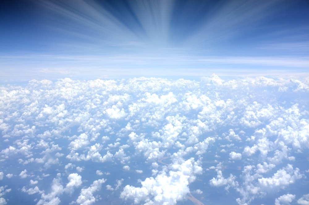 aerial photograph of clouds