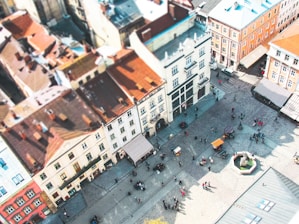 bird's eye view photograph of high-rise building