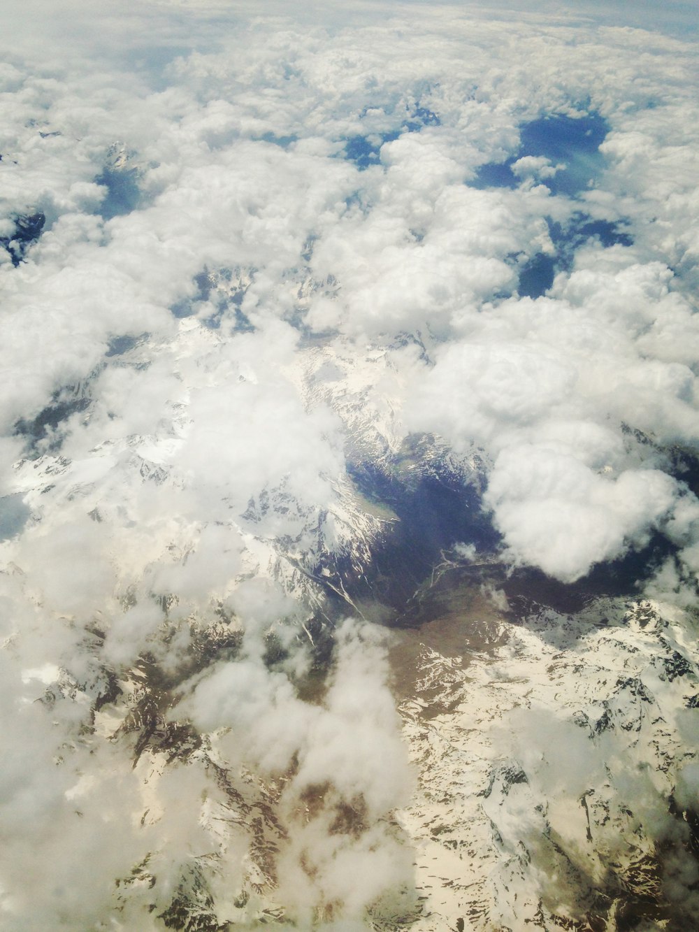 aerial photography of clouds