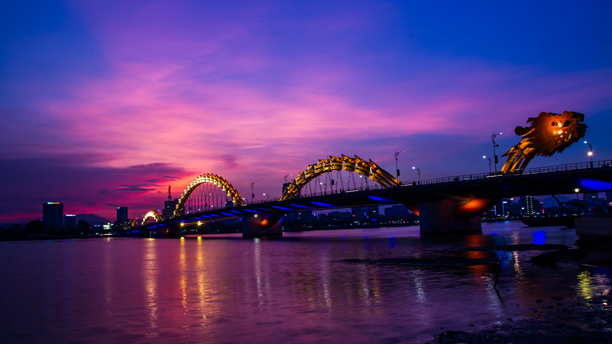 Dragon Bridge Da Nang Night