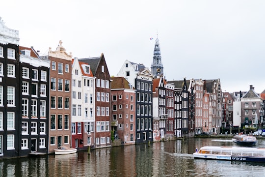 colorful buildings beside a canal in Westerkerk Netherlands