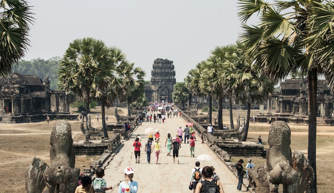 group of people touring on landscape,