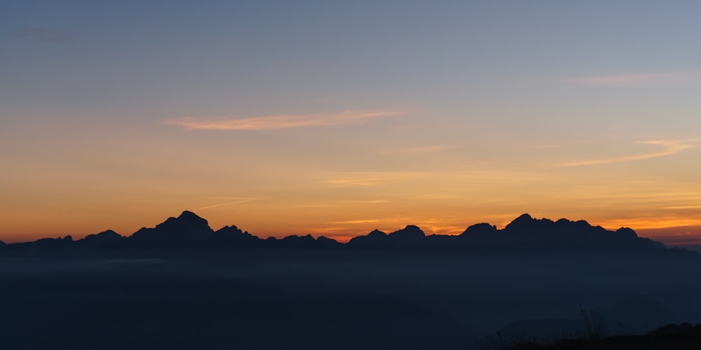 silhouette of mountain