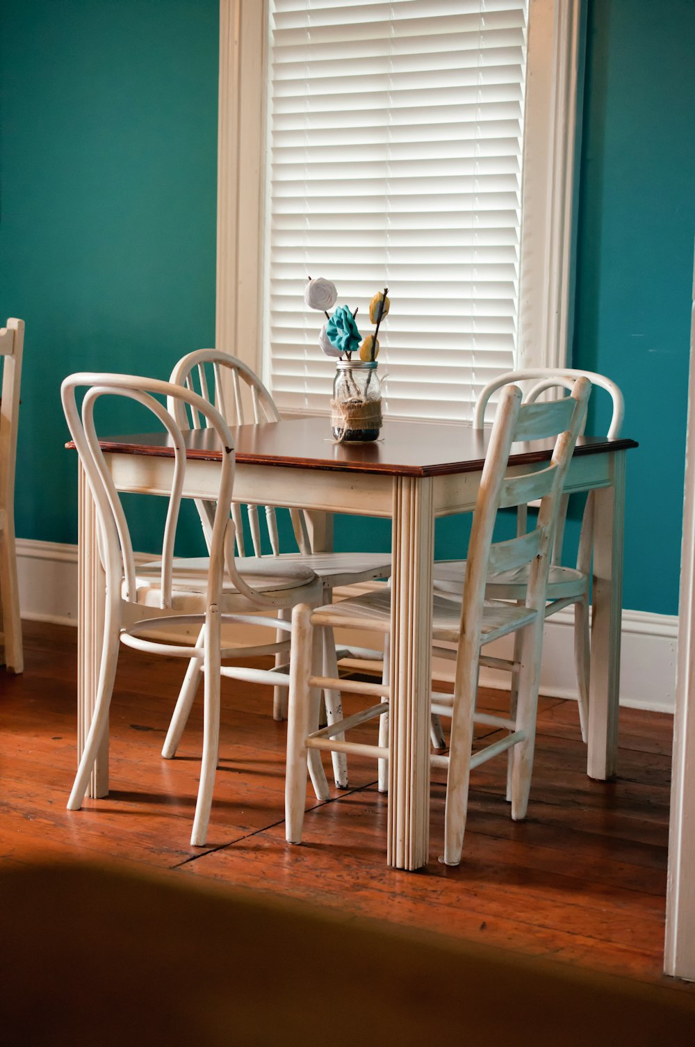 dining table beside window