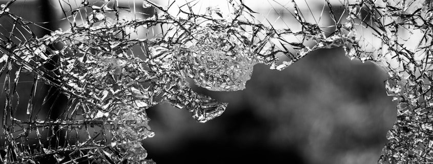 macrophotography of cracked glass screen