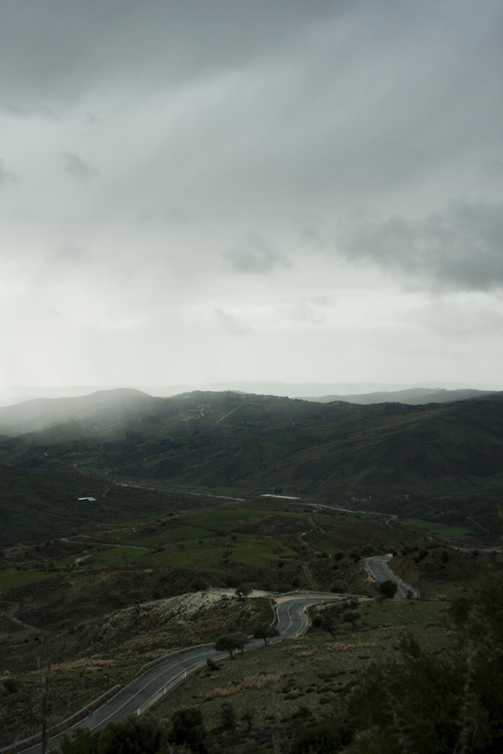 highway near misty mountain