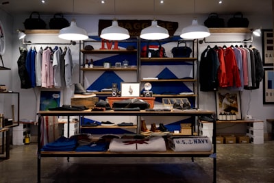 clothes store interior store google meet background