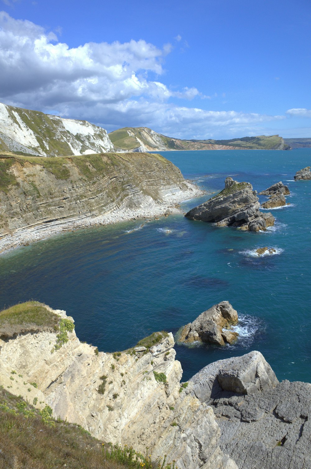 aerial view of body of water