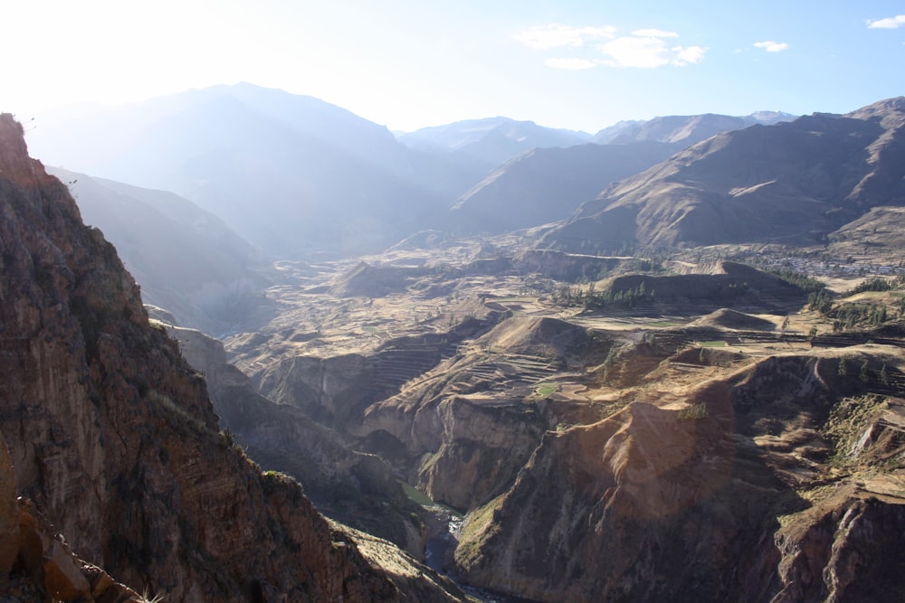 aerial-view of rocky mountains during day time