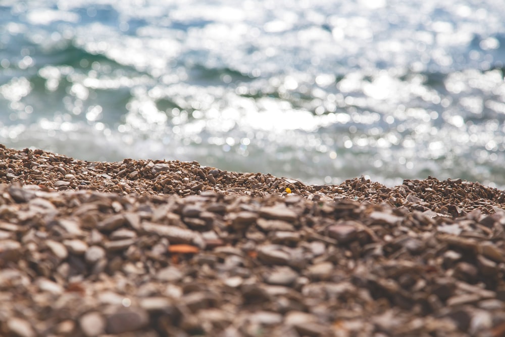 stones beside body of water during daytime