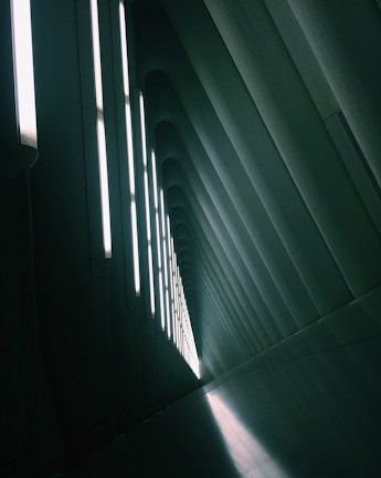 Automated lighting system in a modern apartment hallway