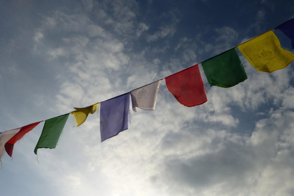 assorted-color bunting