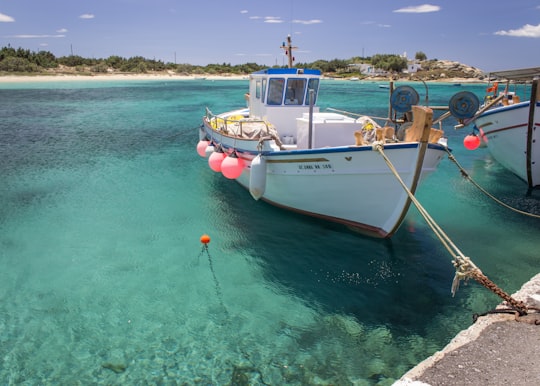 sail boat on body of water with rope in Naxos Greece