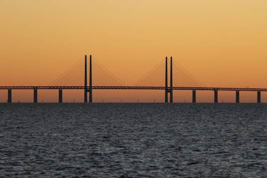 bridge during sunset with body of water in Malmö Sweden