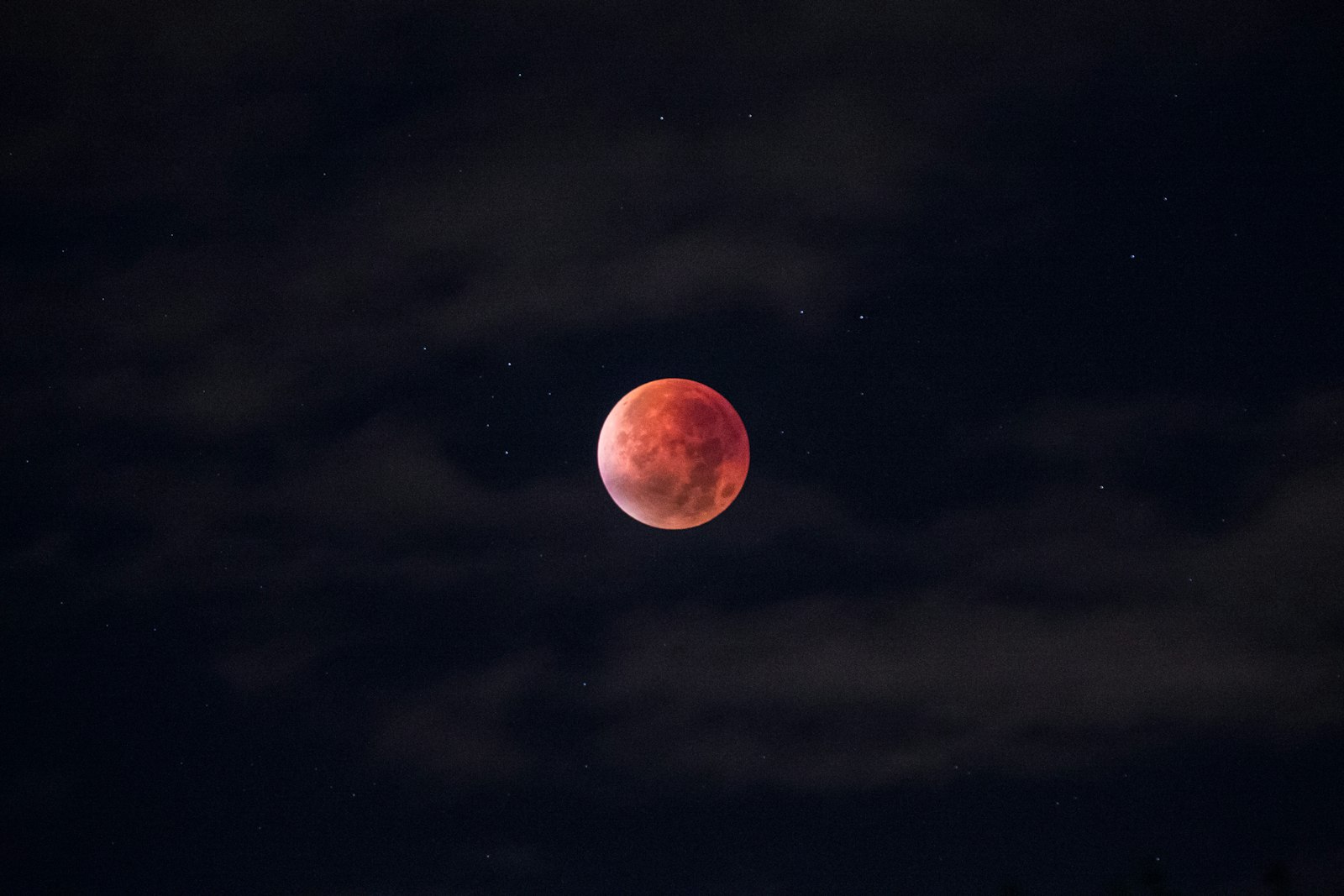 Canon EOS-1D X + Canon EF 70-200mm F2.8L IS II USM sample photo. Blood moon during night photography