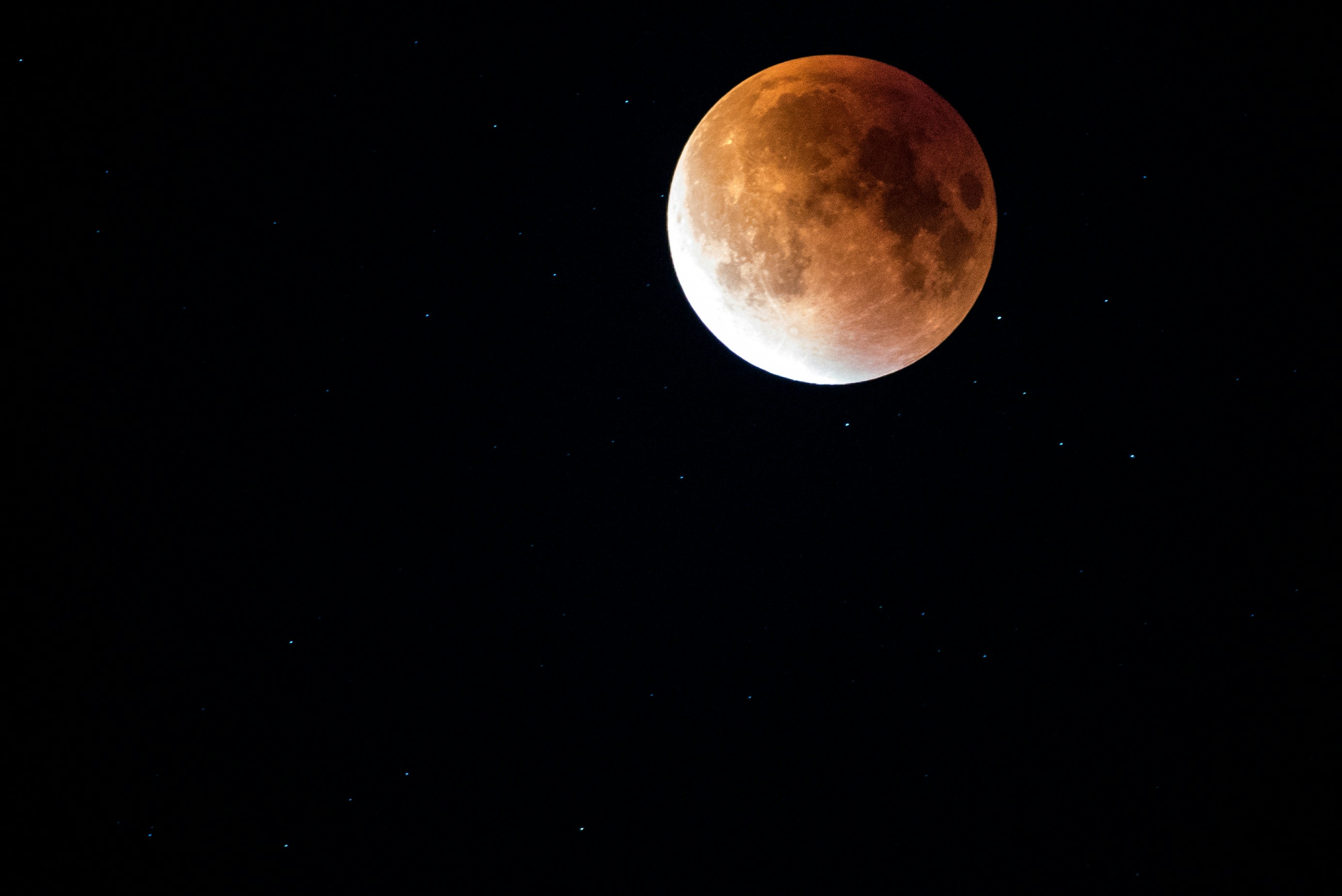 Super blood moon from space