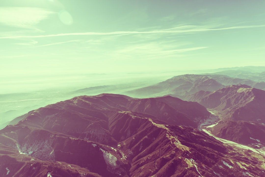 high-angle photography of mountains