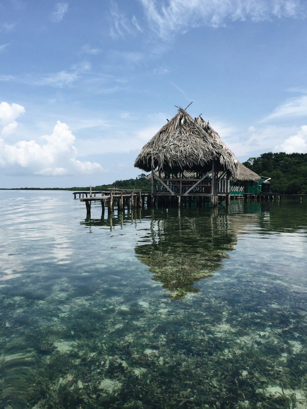 cottages on body of water