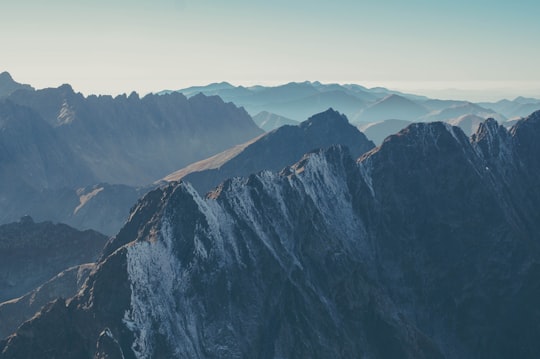 aerial photography of mountains during daytime in Mengusovská dolina Slovakia