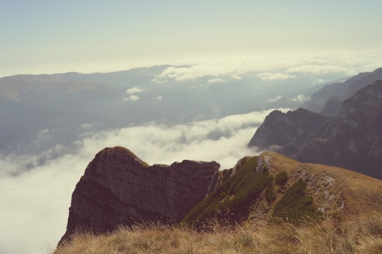 edge of the mountain in Bucegi Mountains Romania