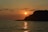 silhouette of mountain during sunset
