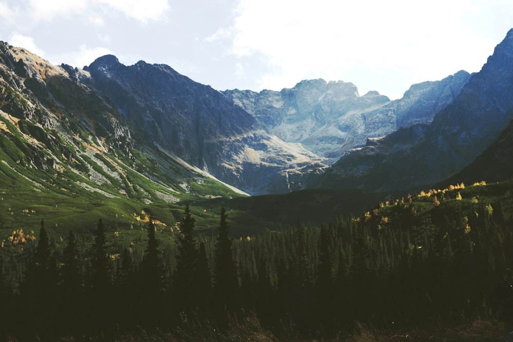 montagnes pendant la journée