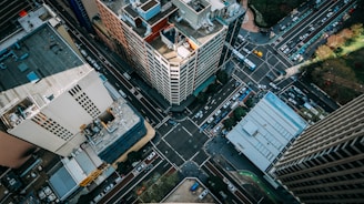 aerial photograph of high-rise building