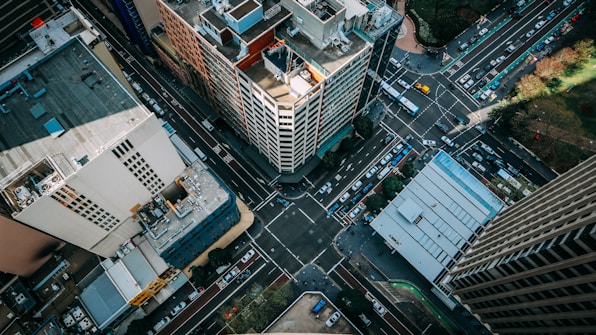 aerial photograph of high-rise building