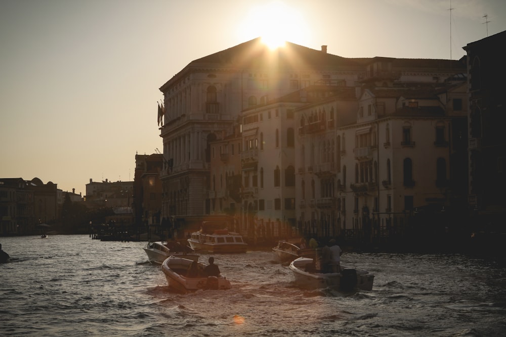 boats near the building