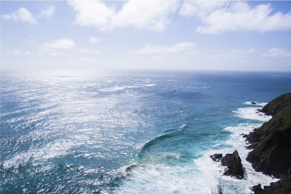 aerial photo body of water