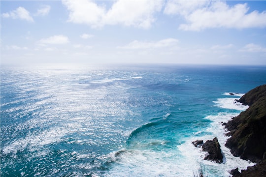 aerial photo body of water in Cape Reinga New Zealand