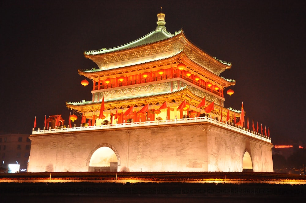 temple during nighttime