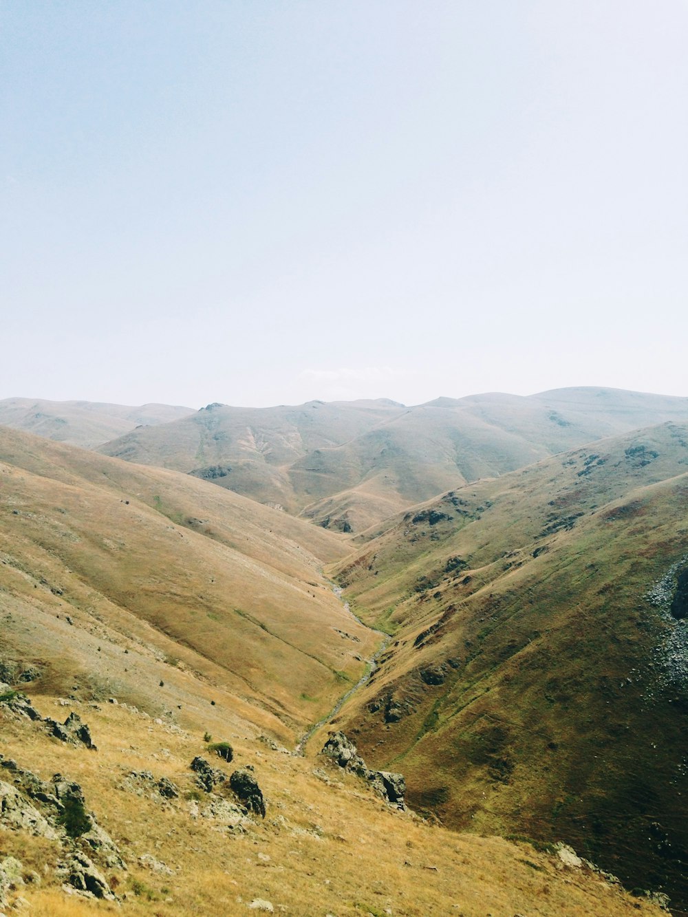 aerial photography of mountain range