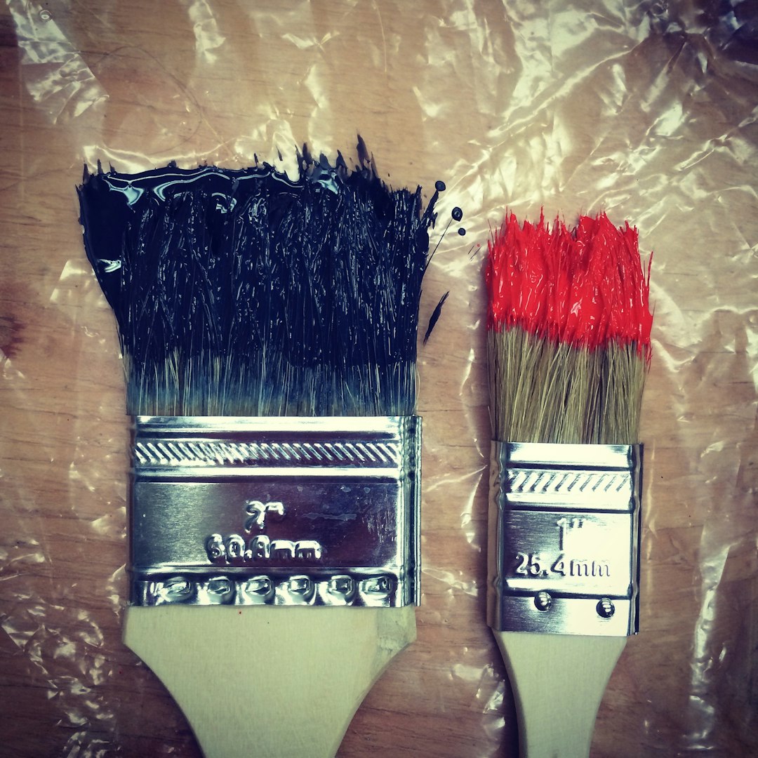 two paint brush on tables