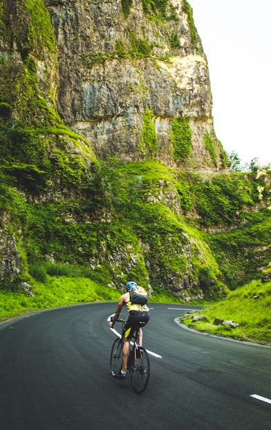 person riding a mountain bike