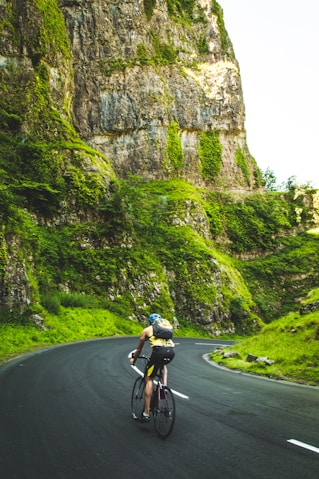 person riding a mountain bike