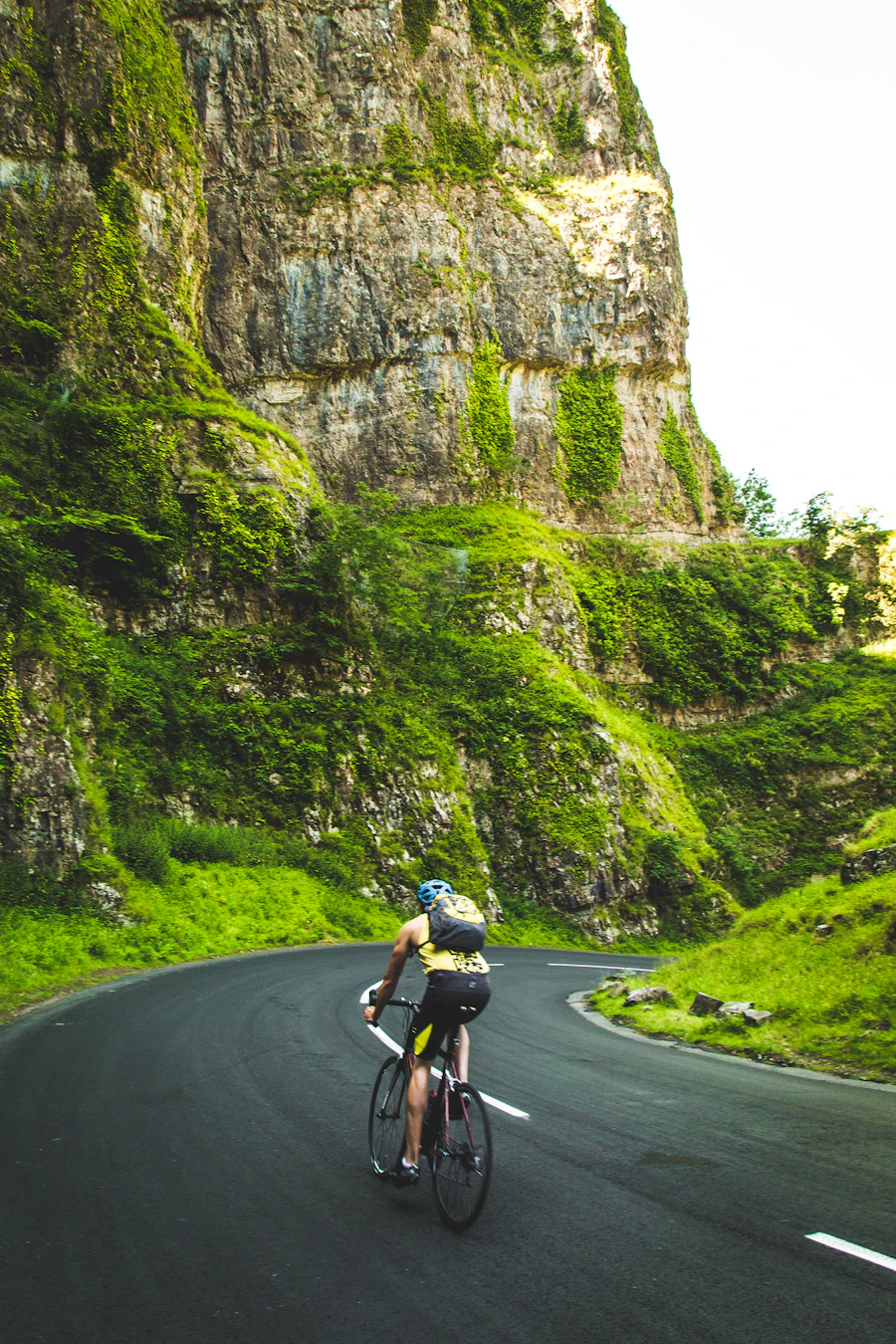 Mountain biker riding a rough trail